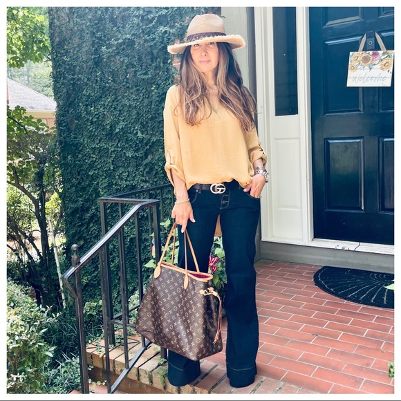 01 Wide retro leg side pocket dark denim jeans - Picture 8 of 8